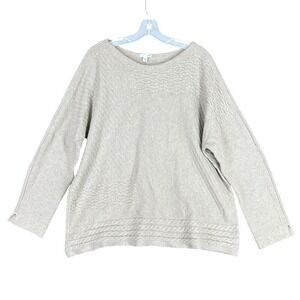 J Jill Cozy Soft Cable Knit Relaxed Classic Sweater Womens XL‎  Layer